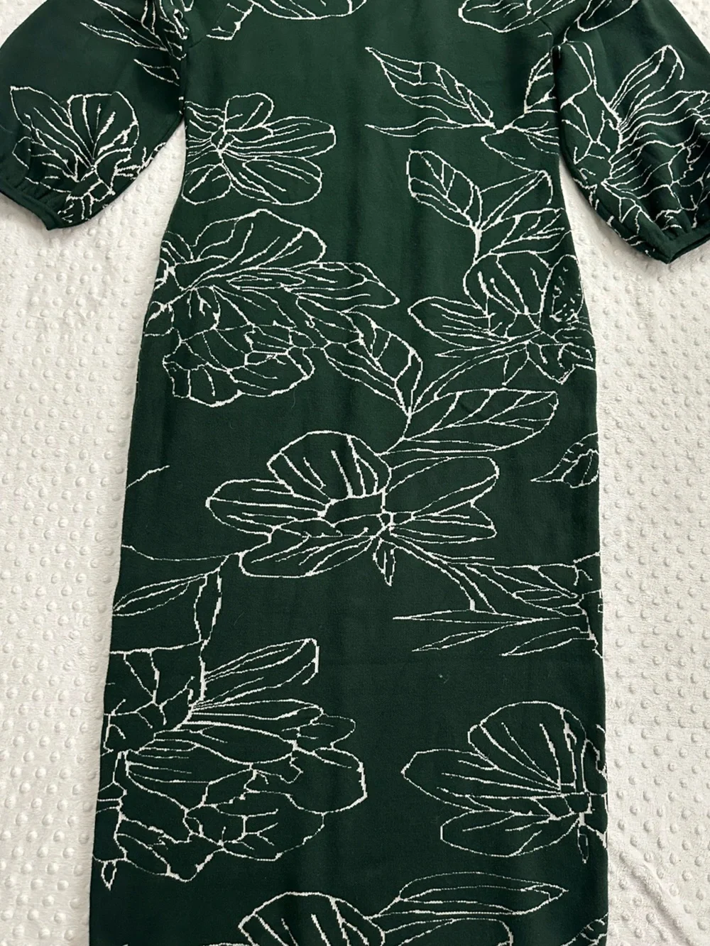 Apricot Dark Green Floral Sweater Dress (XL) - Picture 2 of 10